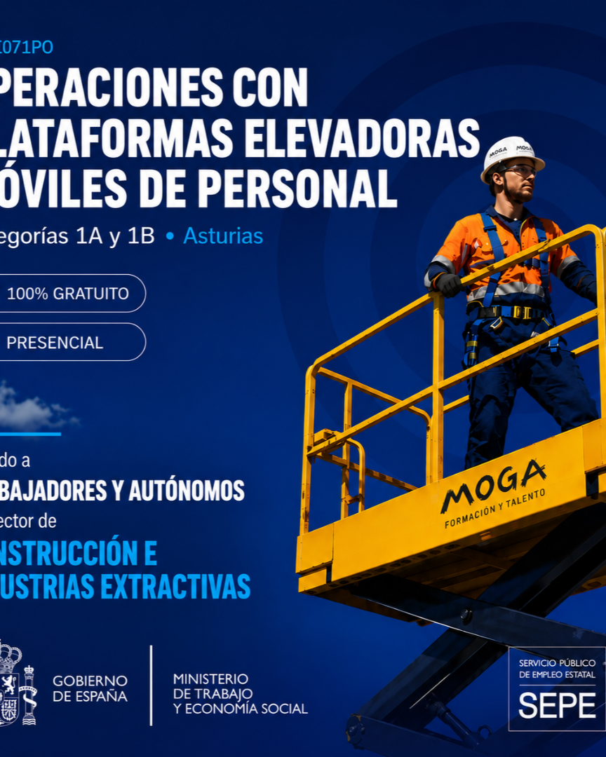 TMVI071PO OPERACIONES CON PLATAFORMAS ELEVADORAS MOVILES DE PERSONAL CATEGORIAS 1A Y 1B Asturias
