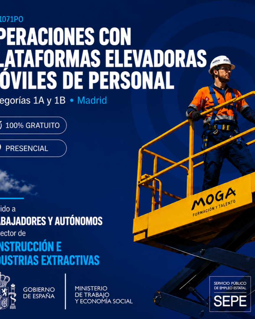 TMVI071PO OPERACIONES CON PLATAFORMAS ELEVADORAS MOVILES DE PERSONAL CATEGORIAS 1A Y 1B Madrid