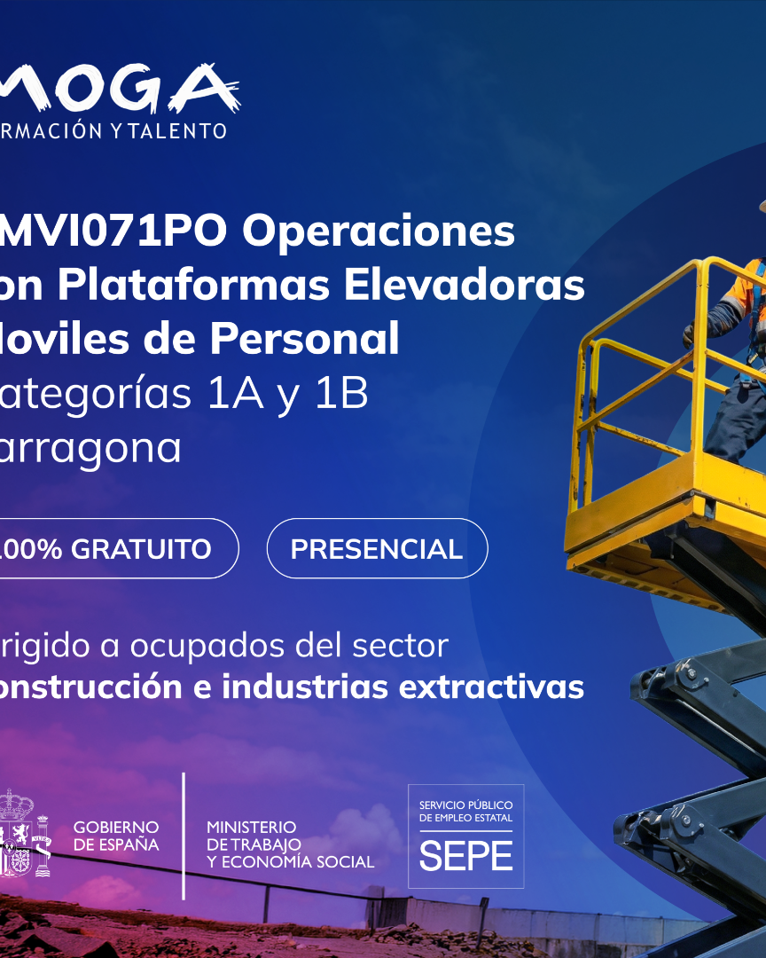 TMVI071PO OPERACIONES CON PLATAFORMAS ELEVADORAS MOVILES DE PERSONAL CATEGORIAS 1A Y 1B Tarragona