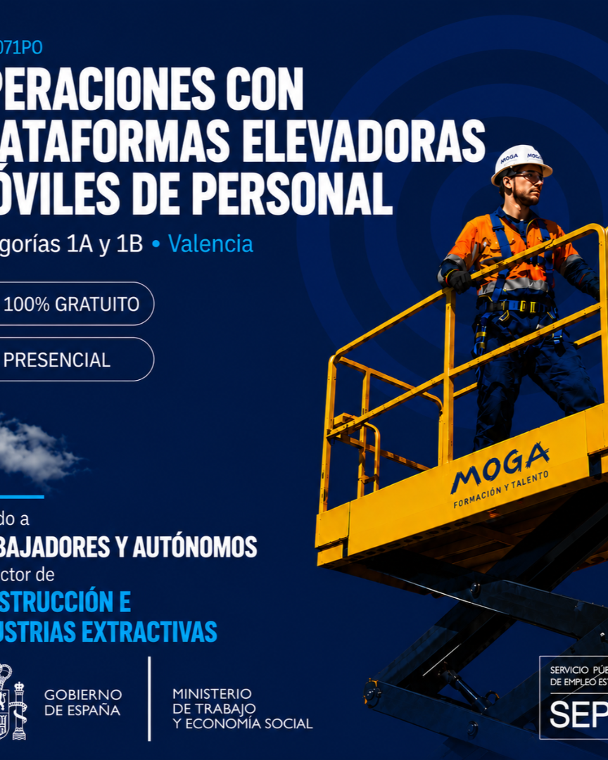 TMVI071PO OPERACIONES CON PLATAFORMAS ELEVADORAS MOVILES DE PERSONAL CATEGORIAS 1A Y 1B Valencia