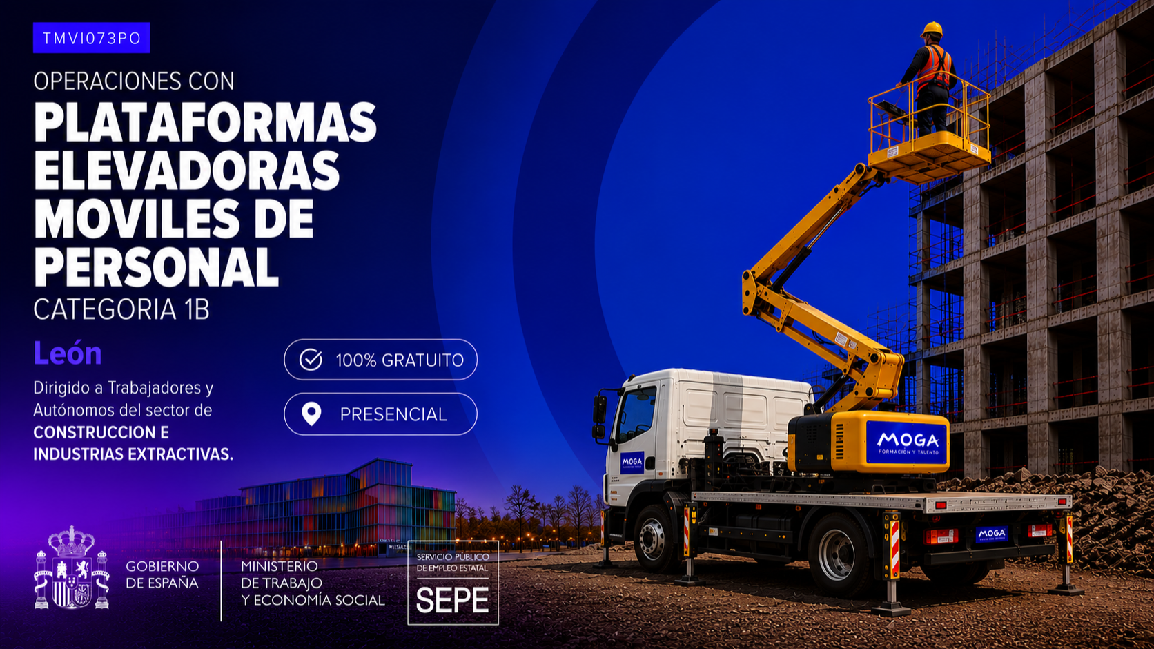 TMVI073PO OPERACIONES CON PLATAFORMAS ELEVADORAS MOVILES DE PERSONAL CATEGORIAS 1B León