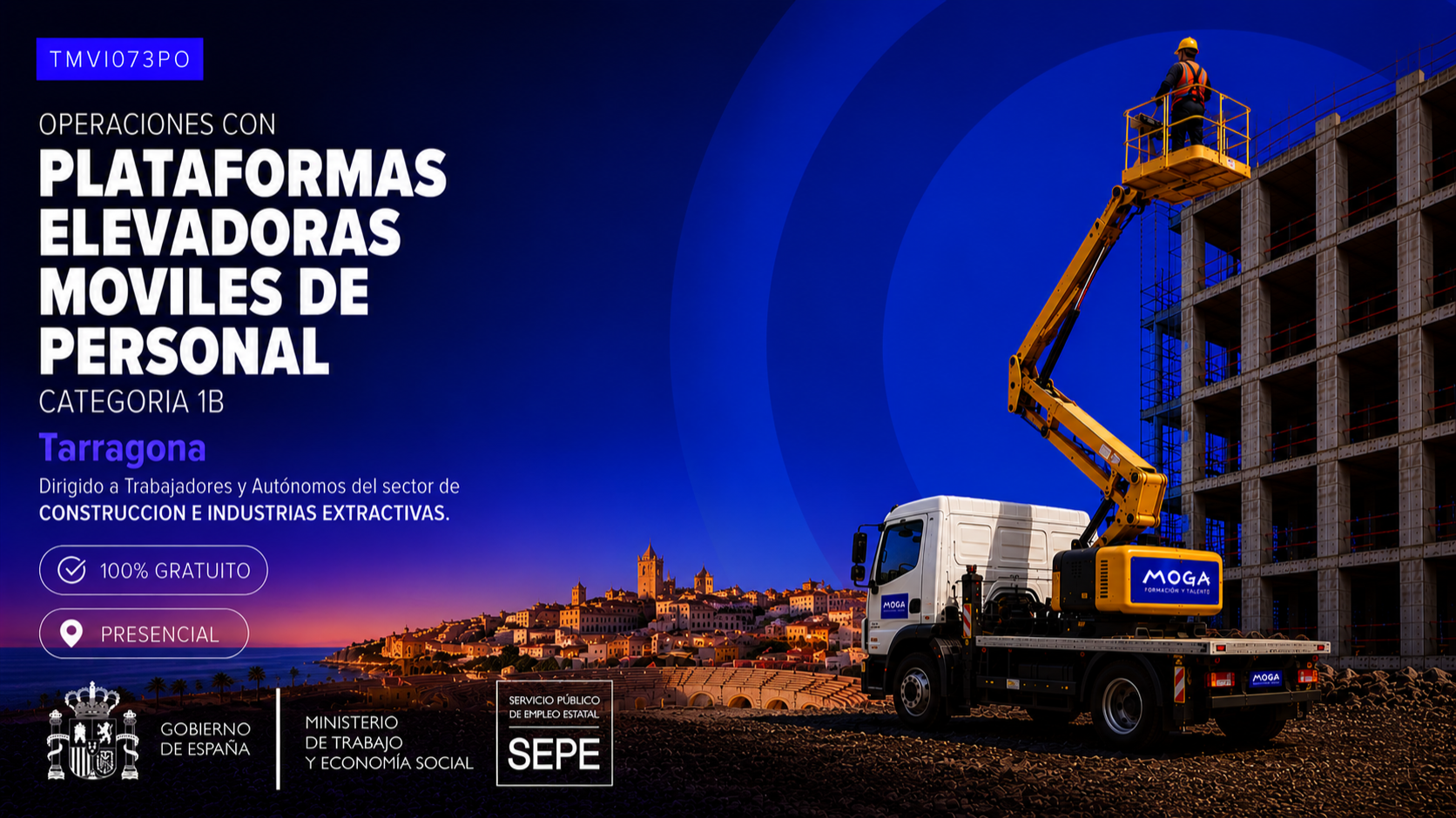 TMVI073PO OPERACIONES CON PLATAFORMAS ELEVADORAS MOVILES DE PERSONAL CATEGORIAS 1B Tarragona