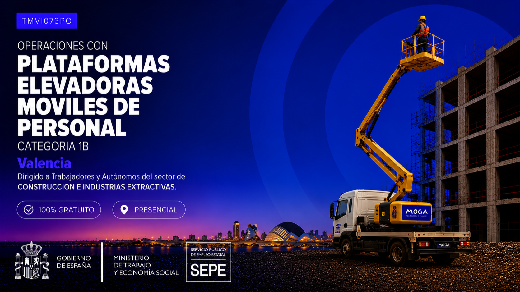 TMVI073PO OPERACIONES CON PLATAFORMAS ELEVADORAS MOVILES DE PERSONAL CATEGORIAS 1B Valencia