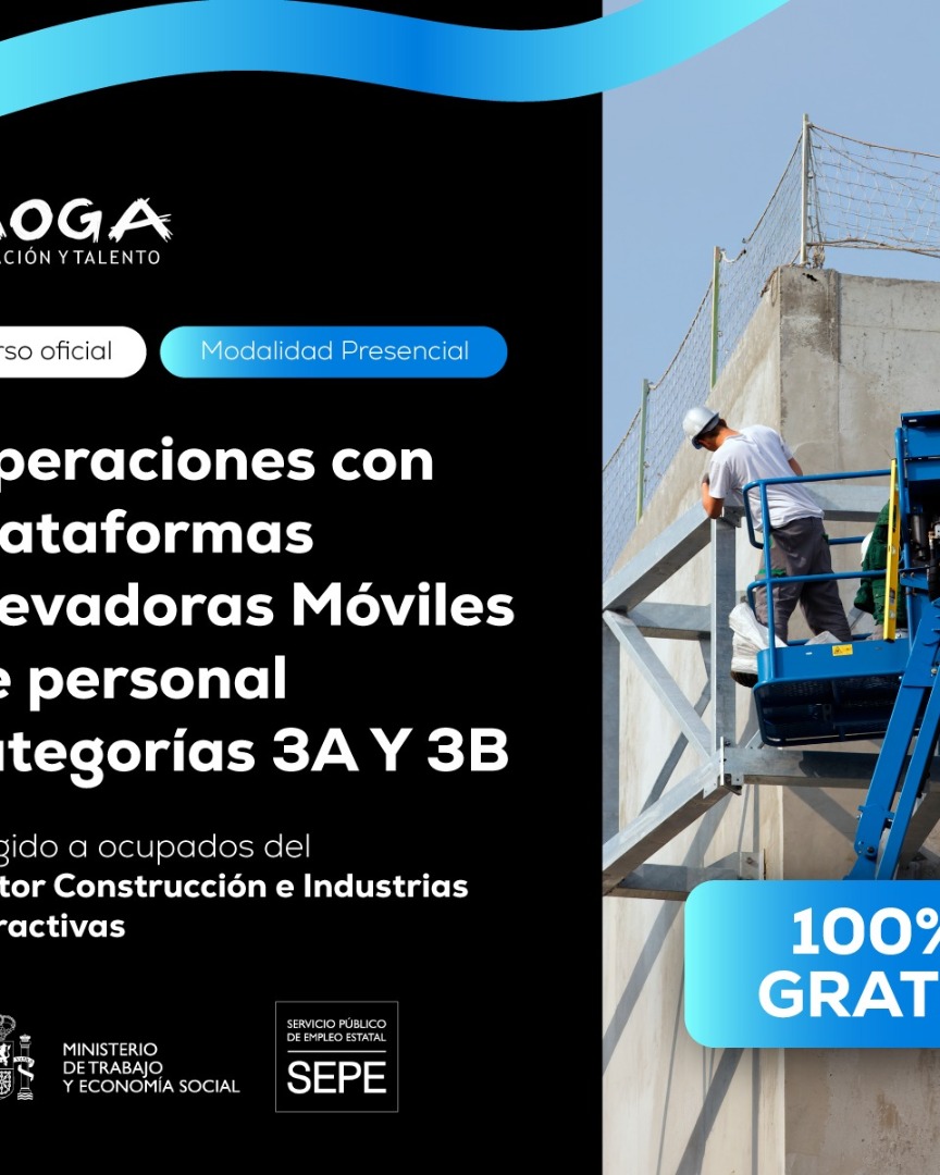 TMVI074PO OPERACIONES CON PLATAFORMAS ELEVADORAS MOVILES DE PERSONAL CATEGORIAS 3A Y 3B Asturias