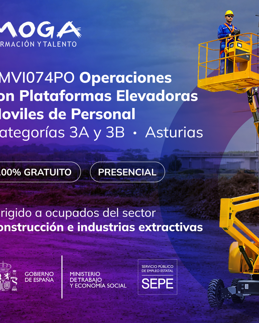TMVI074PO OPERACIONES CON PLATAFORMAS ELEVADORAS MOVILES DE PERSONAL CATEGORIAS 3A Y 3B Asturias