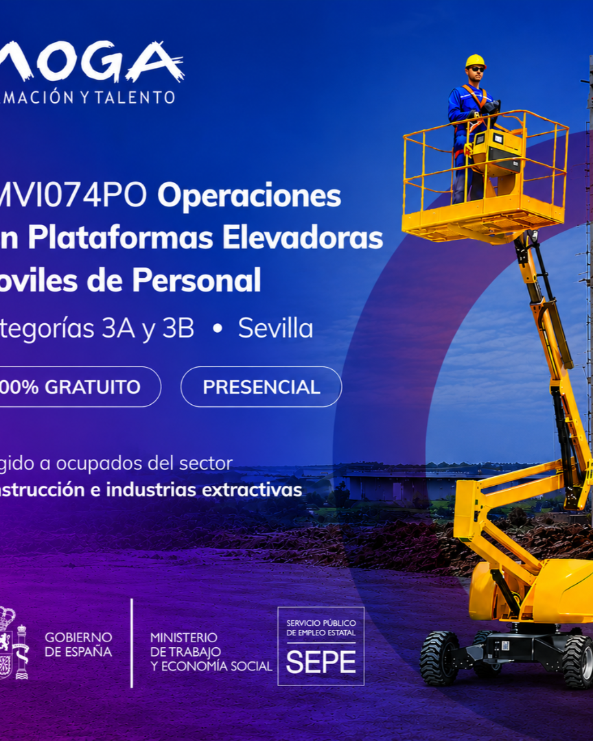 TMVI074PO OPERACIONES CON PLATAFORMAS ELEVADORAS MOVILES DE PERSONAL CATEGORIAS 3A Y 3B Sevilla