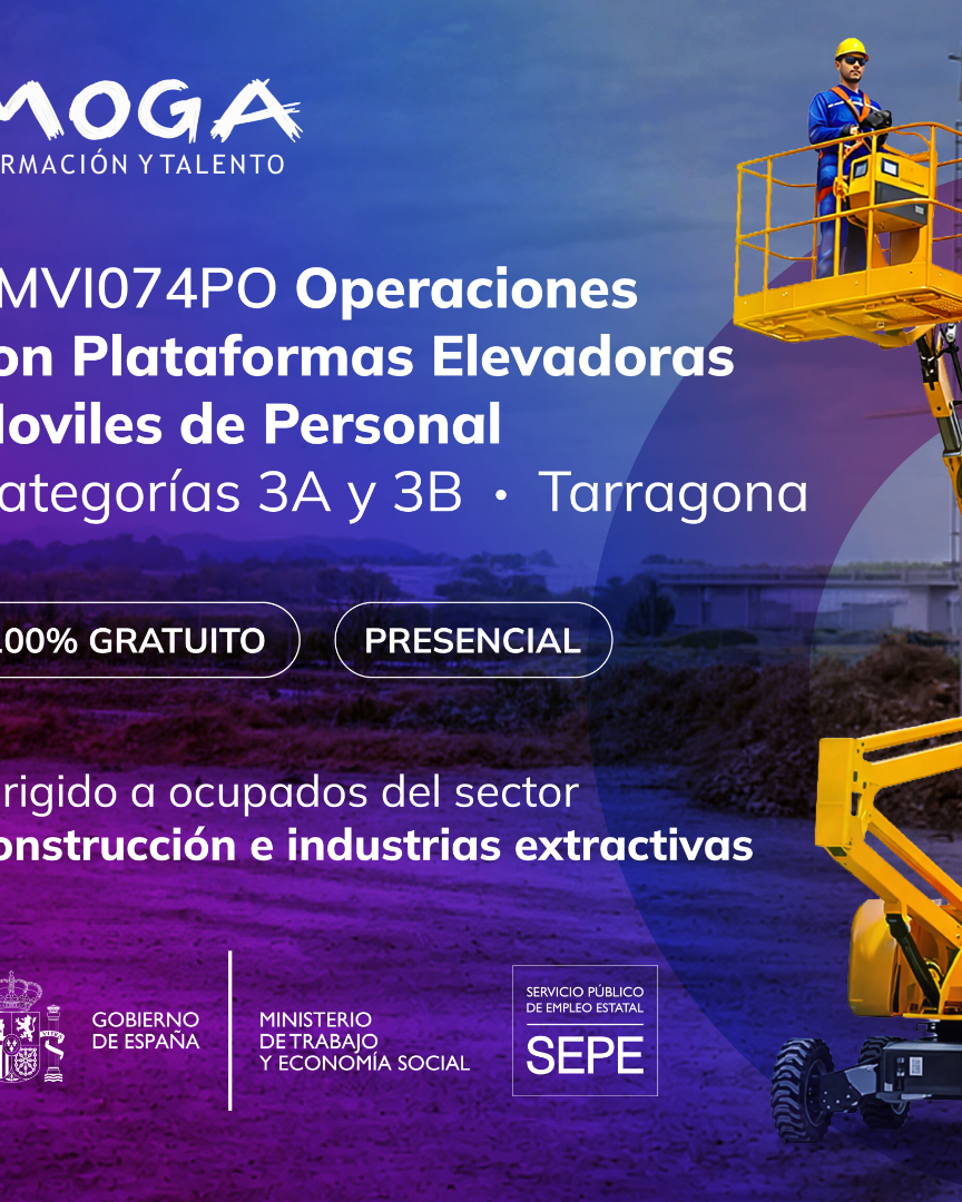 TMVI074PO OPERACIONES CON PLATAFORMAS ELEVADORAS MOVILES DE PERSONAL CATEGORIAS 3A Y 3B Tarragona