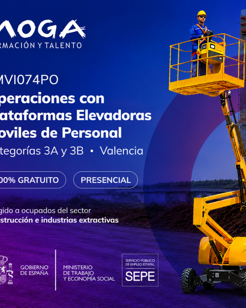 TMVI074PO OPERACIONES CON PLATAFORMAS ELEVADORAS MOVILES DE PERSONAL CATEGORIAS 3A Y 3B Valencia