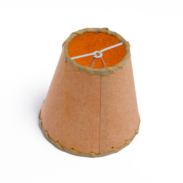 Parchment Lampshade, Round With Raffia Trim 5"