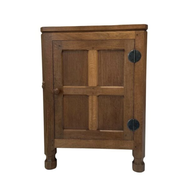 Classic Mouseman Bespoke Bedside Cupboard With Internal Partitions