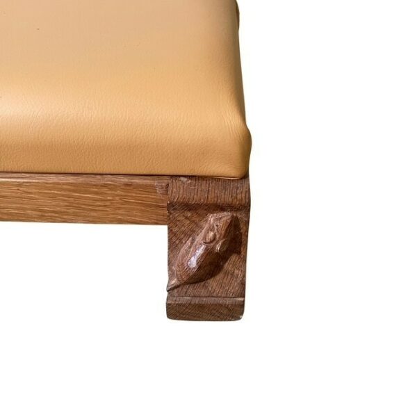 Classic Mouseman Prayer Desk with Carved Cross to Front Panel