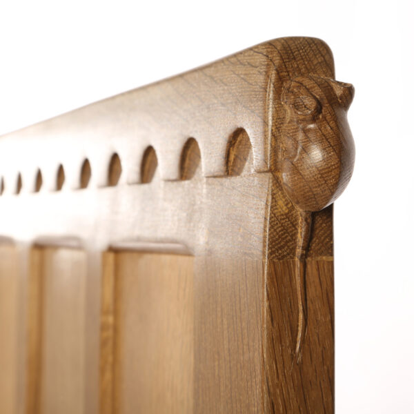 Mouseman Oak Panelled Divan Headboard 5' W