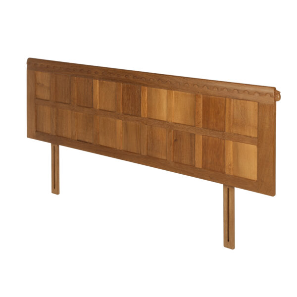 Mouseman Oak Panelled Divan Headboard 6' W