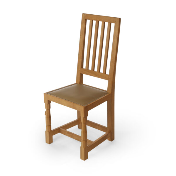 Mouseman Oak Curved Back Dining Chair