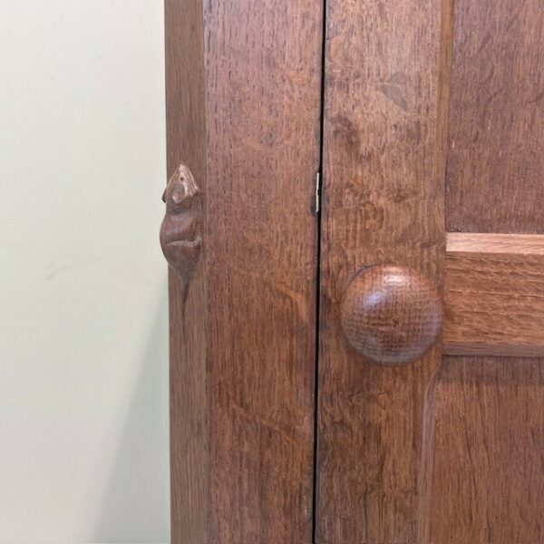 Classic Mouseman Bespoke Bedside Cupboard With Internal Partitions