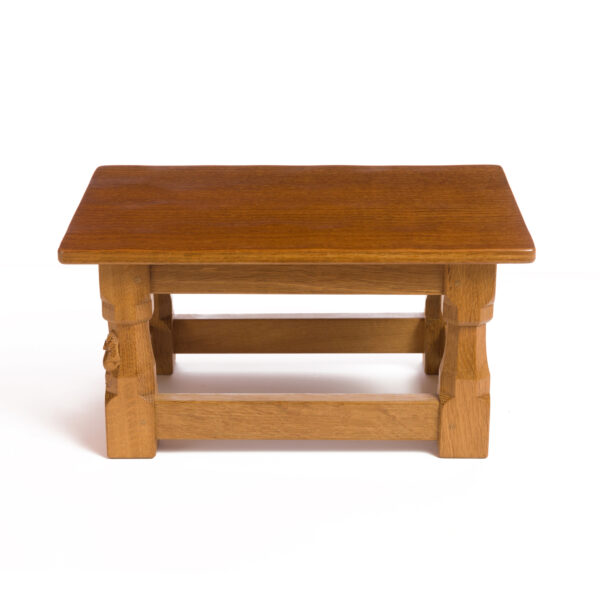 Mouseman Oak Footstool with Oak Top