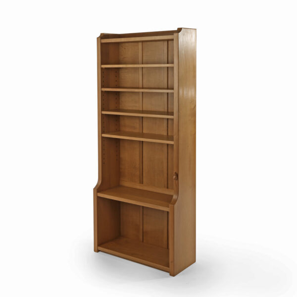 Mouseman Oak Bookcase with Five Shelves 2' 9" W
