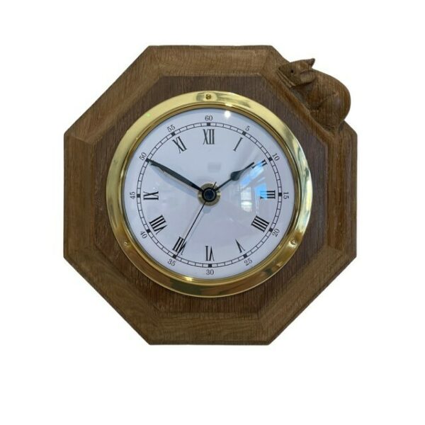 Mouseman Oak Octagonal Wall Clock