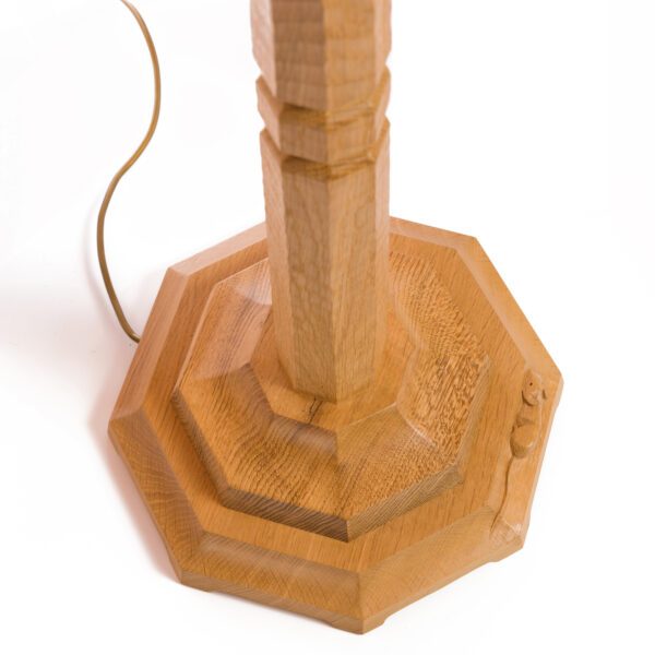 Mouseman Oak Standard Lamp