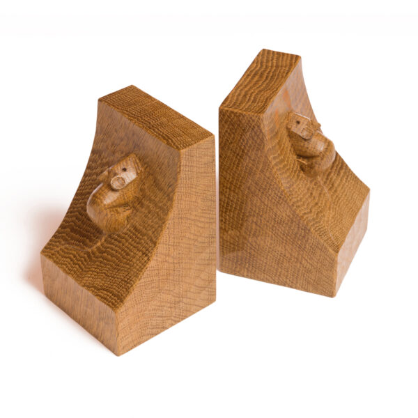 Mouseman Oak Book Ends