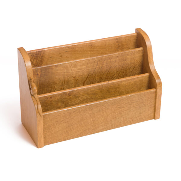Mouseman Oak Letter Rack