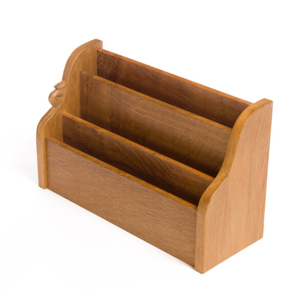 Mouseman Oak Letter Rack