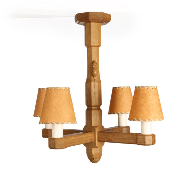 Mouseman Oak Chandelier