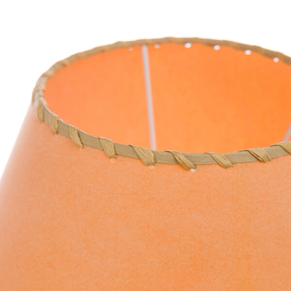 Parchment Lampshade for Table Lamp, Round with Raffia Trim 9"