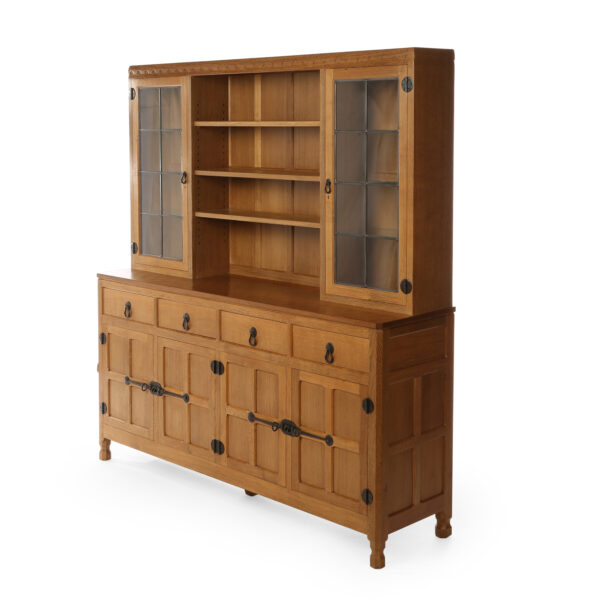 Mouseman Oak Display Dresser 6' W