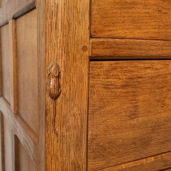 Classic Mouseman 3' 0" Chest of Five Drawers