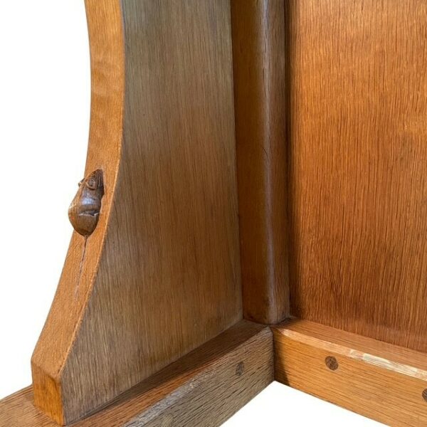 Classic Mouseman 4'6" Octagonal Dining Table with Four Lattice Back Dining Chairs