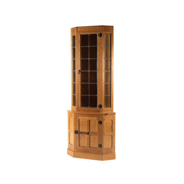 Classic Mouseman Corner Display Cupboard