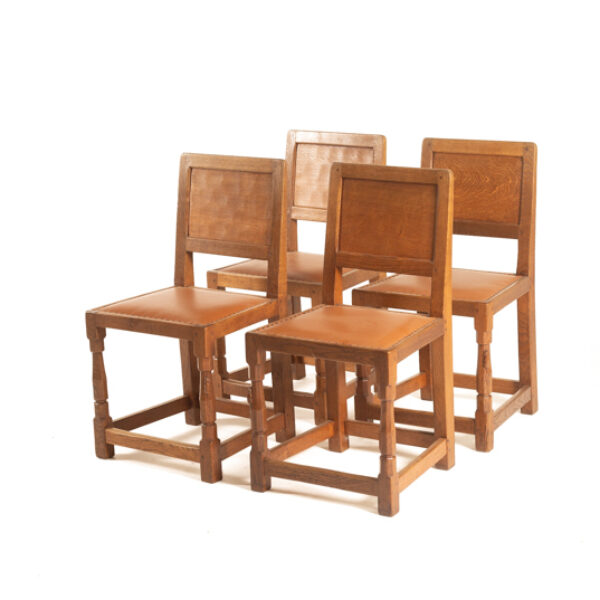 Set of four Classic Mouseman Chairs - SOLD