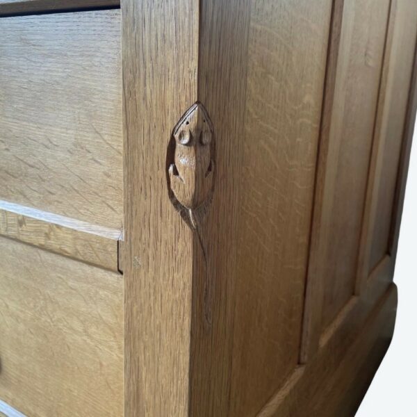 Classic Mouseman Kneehole Desk With Filing Drawer