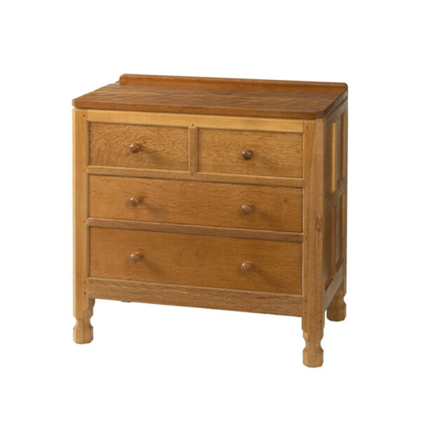 Mouseman Oak Chest of Drawers with Four Drawers