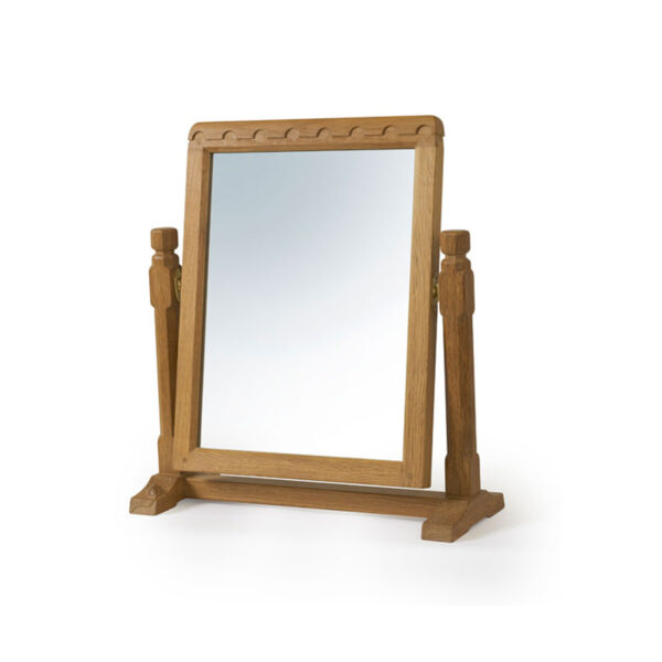Mouseman Oak Stand Mirror