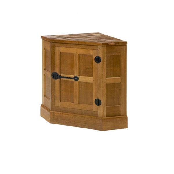 Mouseman Oak Corner Base Cupboard