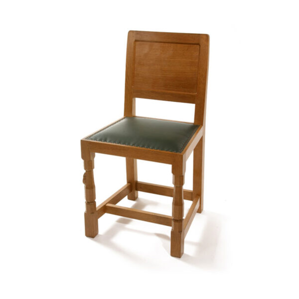 Mouseman Oak Panel Back Dining Chair
