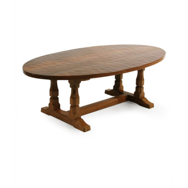 Mouseman Oak Oval Coffee Table