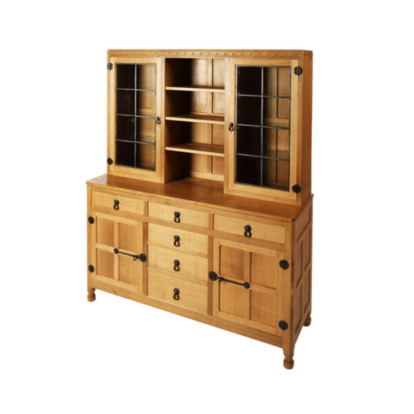 Mouseman Oak Display Dresser 5' W