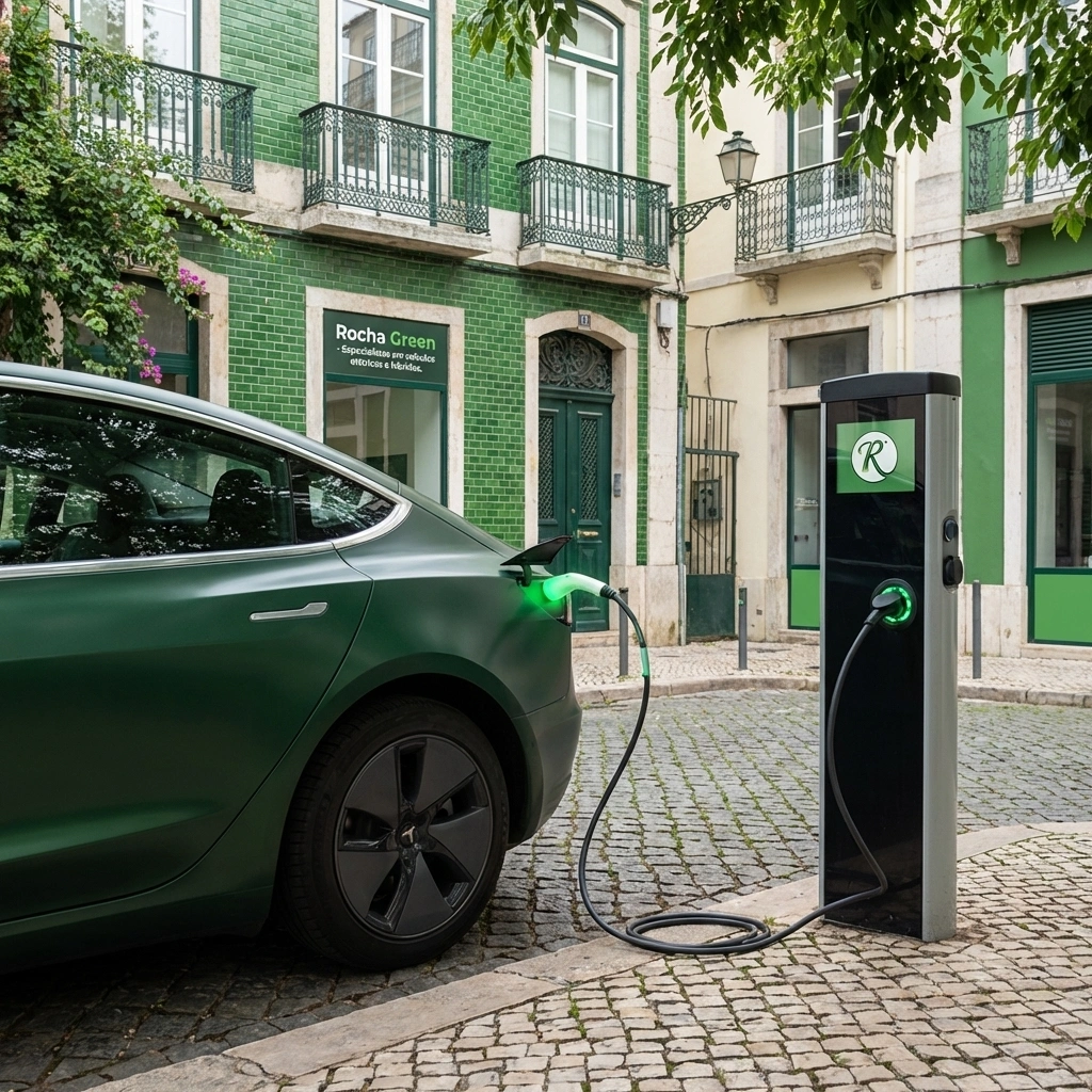 Veículo elétrico em carregamento
