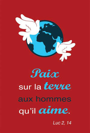 PACK 10 CARTES DOUBLES PAIX SUR LA TERRE