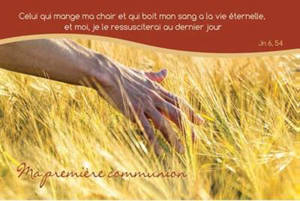 LOT DE 20 - CARTE SIMPLE MA PREMIERE COMMUNION - VENDU PAR LOT DE 20 EXEMPLAIRES