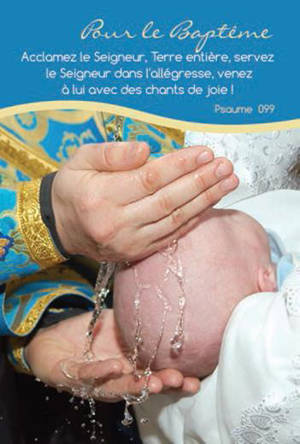 LOT DE 20 - CARTE SIMPLE POUR LE BAPTEME - VENDU PAR LOT DE 20 EXEMPLAIRES