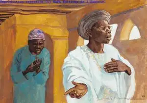 LE PHARISIEN ET LE PUBLICAIN (LC 18,9), CARTE SIMPLE VIE DE JESUS MAFA