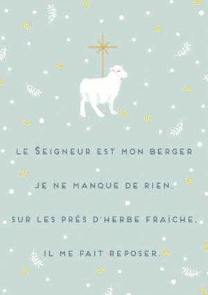 LOT DE 25 - IMAGE MON BERGER 1 - LE SEIGNEUR EST MON BERGER, JE NE MANQUE DE RIEN