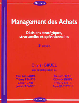 Management des achats : décisions stratégiques, structurelles et opérationnelles