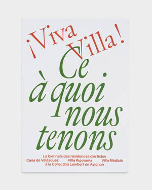 Viva Villa ! : ce à quoi nous tenons : la Biennale des résidences d'artistes Casa de Velazquez, Villa Kujoyama, Villa Médicis à la Collection Lambert en Avignon
