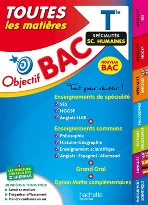 Toutes les matières terminale spécialités sciences humaines : nouveau bac