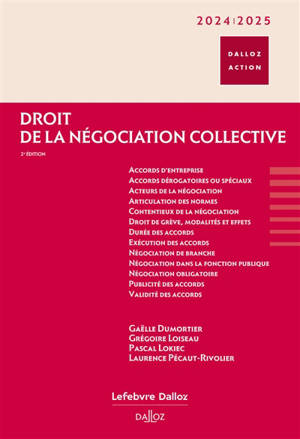 Droit de la négociation collective 2024-2025